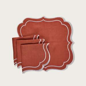 Handloom linen <b>table</b> <b>placemats</b> for artisanal decor traditional craftsmanship modern <b>dining</b> spaces stylish <b>table</b> settings - Product Image 1