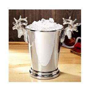 Stainless Steel Shiny Polish Simple Indian Style Wine Bucket Round Champagne Bucket Trendy Wine <b>Tub</b> Oval Beverage <b>Tub</b> - Product Image 6