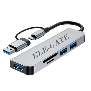 Hub di Trasferimento Dati 5-in-1 Multi-Porta in Lega di Alluminio con 1 USB 3.0, 2 USB 3.0, 1 Slot per Scheda SD e Lettore di Schede TF Disponibile! - Product Image 3