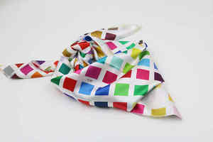 Best Sales Custom Logo Printed Square Silk Satin <b>Head</b> <b>Scarf</b> <b>Bandana</b> Dot Solid Plaid Striped Bows Animal Character - Product Image 4