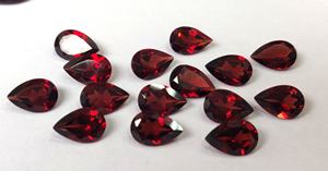 Granate rojo natural Corte de pera 5X7MM Facetado-Granate suelto AAA Calidad superior - Product Image 6