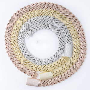 Cadena Cubana Personalizada de Plata de Ley 925 con Moissanita VVS, Corte Brillante Redondo, Certificado IGI, Collar Unisex Estilo Hip-Hop - Product Image 6