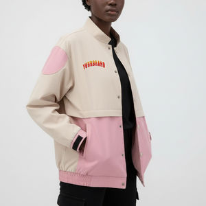 Vente en gros 2026 Veste universitaire pour femmes avec logo brodé personnalisé Veste universitaire en coton épais rembourrée pour femmes - Product Image 6