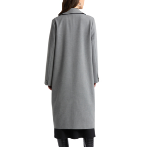 Abrigo largo de gran tamaño con doble botonadura para mujer, gabardina informal transpirable con forro de Cachemira de talla grande abotonada para invierno y otoño - Product Image 3