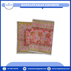 Camino de mesa de lino y algodón puro 100%, lo último en estilo, bloque de mano tradicional, estampado Floral, 33X120 CMS a la venta a bajo precio - Product Image 4