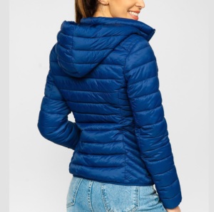 Factory Wholesale Everyday Wear Women's Winter Puffer Jackets Direct B2B Supply Hooded Zipper <b>Up</b> Women's Puffer Jackets - Product Image 3
