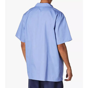Conception populaire hommes Stretch gommage vestes vêtements de travail infirmière hôpital uniforme hommes coton demi manches gommages veste Zip avant - Product Image 5