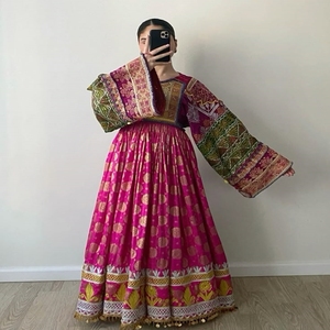 Color rojo terciopelo afgano Vintage Maxi estilo vestidos afganos hechos a mano afganos KUCHI vestidos al mejor precio y bajo MOQ 2025 - Product Image 6