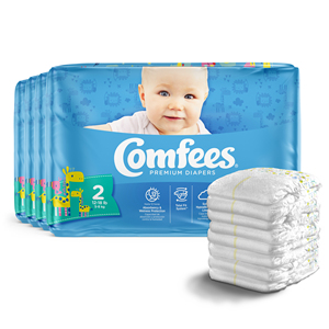 Comfees Baby Diapers Size 2 42 pcs (x4) Disposable Baby Diapers Newborn Diapers (12-18 lbs) - Product Image 2