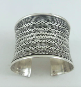 Bracelet manchette large en métal Boho Afghani Bracelets et bracelets bohèmes à la mode - Product Image 2