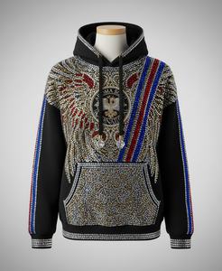 เสื้อมีฮู้ดผู้ชายมาใหม่ | ขายดีเสื้อสเวตเตอร์ผสมผ้าฝ้ายน้ำหนักเบา | เสื้อฮู้ดแฟชั่นฤดูหนาวพร้อมดีไซน์พลอยเทียมทันสมัย - Product Image 1