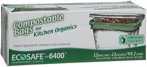 Sacs de cuisine Ecosafe (compostables), 12 unités - Product Image 1