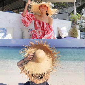 สินค้าขายดี หมวกฟางสานแบบแอฟริกัน หมวกโบลกา หมวกปีกกว้างสำหรับชายหาด ฤดูร้อน หรือหมวกชาวนา ผลิตในเวียดนาม จัดส่งโดย FBA Amazon - Product Image 5