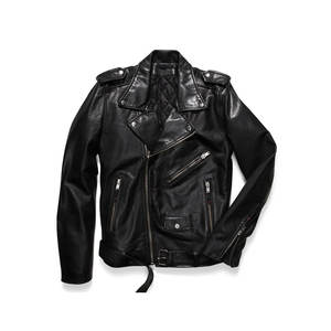 Motard personnalisé de haute qualité Veste en cuir pour hommes Veste en cuir pour hommes - Product Image 5