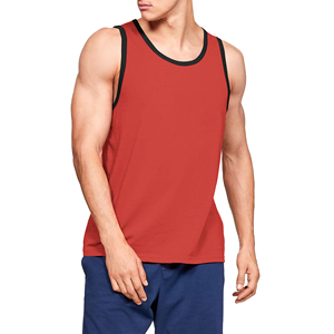 Men's <b>High</b> Quality Custom Gym Workout Vest Tank <b>Top</b> Solid Colors with <b>Lace</b> Decoration Breathable Feature for Running Singlet Use - Product Image 1
