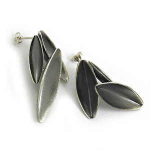 Boucles d'oreilles au design unique au prix de gros Boucles d'oreilles en argent sterling 925 Bijoux faits à la main fabriqués à partir de fournisseurs en vrac en argent uni - Product Image 1