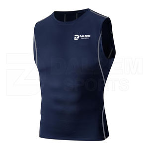 Professionnel personnalisé vêtements de course hommes Compression Fitness chemises débardeurs maigre t-shirts mâle Sport Gym porter chemise d'entraînement - Product Image 4