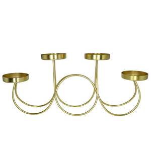 เชิงเทียนโรแมนติกทันสมัยสำหรับงานแต่งงาน เชิงเทียนตกแต่งแบบตั้งพื้น  ภาชนะใส่เทียนโลหะดีไซน์ไม่ซ้ำใครสำหรับตกแต่งบ้าน - Product Image 1