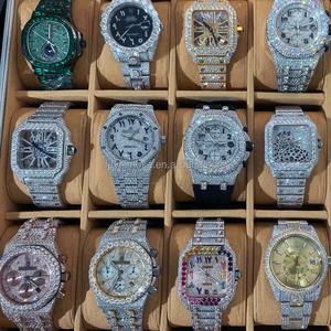 Montre de luxe pour homme entièrement sertie de moissanite VVS1, style hip-hop, automatique, mécanique, passe le testeur de diamant, haute qualité - Product Image 4