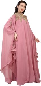 Caftán Marroquí Modesto de Dubái, Abaya Árabe Maxi con Cuentas Hechas a Mano, Ecológico, Largo hasta el Suelo, Vestido de Fiesta, Vestido de Novia, Elegante para la Playa - Product Image 2