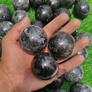 <b>High</b> Quality Natural Gray Larvikite Sphere Ball Polished Eco-Friendly Crystal Stone <b>Healing</b> Energy Gemstone Decor Reiki - Product Image 1