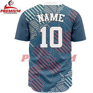 เสื้อเบสบอลแบบกำหนดเอง OEM ขายดี ชุดยูนิฟอร์ม ปักโลโก้ด้วยเทคนิค Sublimation สำหรับเบสบอล ซอฟต์บอล ไซส์ใหญ่ พิมพ์ลาย ระบายอากาศได้ดี - Product Image 4