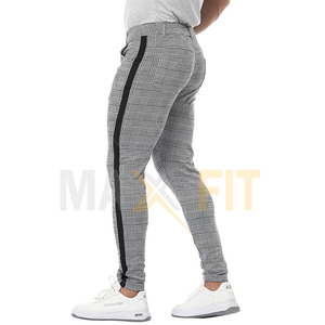 Nouveaux hommes décontracté Plaid pantalon automne maigre élastique mâle pantalon classique piste bas vêtements mode sport Joggers - Product Image 5