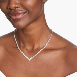 <b>20</b> Inch Lab Grown Diamond Tennis Chain Iced Cut Diamond Necklace Silver/10K Gold IGI Certified Luxury <b>Wedding</b> Engagement Party - Product Image 4
