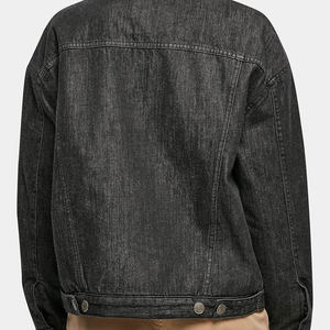 Chaqueta de mezclilla OEM para mujer Schwarz personalizada de gran tamaño con cierre de botón con forro Sherpa diseñada para mujer para la comodidad de todas las estaciones - Product Image 5