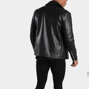 Chaqueta de Motociclista de Cuero para Hombre, Invierno 2025, con Capucha, Resistente al Viento, Corte Ajustado, Cierre Asimétrico con Cremallera y Cinturón - Product Image 4