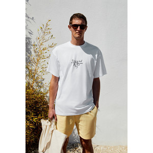 T-shirt à manches courtes surdimensionné pour homme GRIMELANGE ITALIA, 100% coton biologique, imprimé devant et derrière - Product Image 4