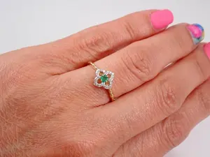 Anillo de Boda Impresionante para Mujer en Plata de Ley 925 Chapada en Oro Rosa con Moissanita - Product Image 2