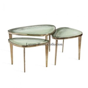 Most Unique Designer Latest Pattern Hot Selling Set of 2 Black and <b>Gold</b> Color Coffee and <b>Side</b> <b>Table</b> From Indian Manufacturer - Product Image 2