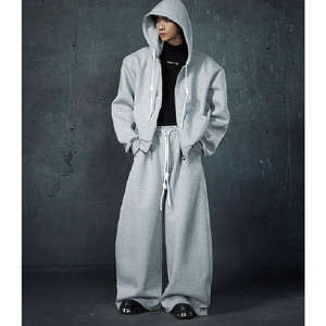 Conjunto de Sudadera con Capucha y Pantalones Deportivos Holgados de Invierno Personalizados para Hombre, Sudadera con Capucha Extra Grande y Gruesa Personalizada para Hombre, Chándales - Product Image 2