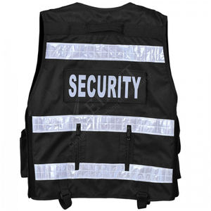 Gilets de sécurité haute visibilité logo personnalisé veste réfléchissante gilet de sécurité en coton noir pour femmes gilet de sécurité - Product Image 2