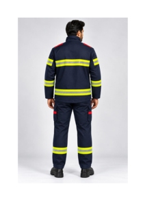 Uniforme de Bombero para Hombre, Chaqueta y Pantalones de Seguridad Reflectantes de Aramida, Franjas de Alta Visibilidad, Ropa de Trabajo Protectora para Rescate de Emergencia - Product Image 4