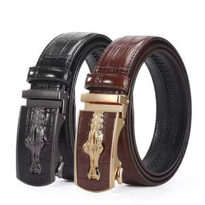 Men's Genuine Cow Hide Painted Vintage Solid Casual Belt with <b>Copper</b> Buckle Durable 38mm Width 110-125cm Length JECCON - Product Image 1