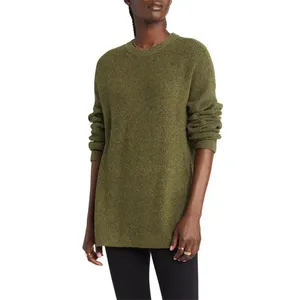 BP. Maglione Oversize da Donna con Collo Tondo in Verde Oliva Scuro Taglia Media - Product Image 1