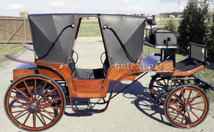 Carruaje de caballos Landau de diseño cubierto de lujo, elegante carruaje victoriano para bodas, carruaje dibujado por Orse a precios de mayorista - Product Image 6