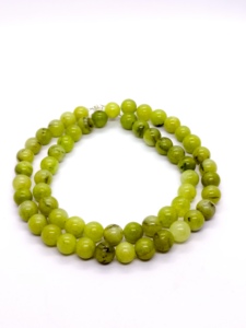 Collier en argent sterling 925, bijoux fins, pierre naturelle de jade citron, agate verte, chaîne à perles, bijoux pour femmes, vente chaude - Product Image 2