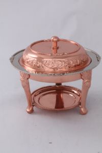 Conception martelée argent fini en acier inoxydable plat de chauffe-plat pour mariage et hôtel vaisselle S plat au prix de gros - Product Image 6