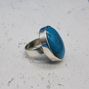 Anillo bohemio de piedras preciosas de turquesa Armenia hecho a mano Plata de Ley 925 moderno hecho a mano para bodas y fiestas anillos bohemios - Product Image 3