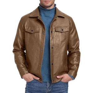 Premium <b>Men's</b> Genuine Sheep Leather <b>Jacket</b> With <b>Shearling</b> Collar And Inner Fur Lining - Product Image 2