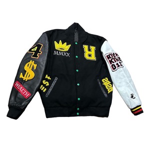 CrazyMaker Fabricante de encargo de alta calidad Vintage de invierno y otoño de los hombres de cuero de la universidad, de béisbol, chaqueta para los hombres - Product Image 1