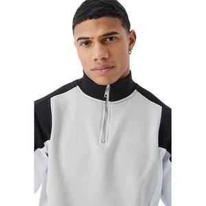 Sudadera con capucha extragrande de media cremallera con dos bolsillos laterales, transpirable, diseño personalizado, precio de fábrica, venta al por mayor para hombre, otoño - Product Image 4