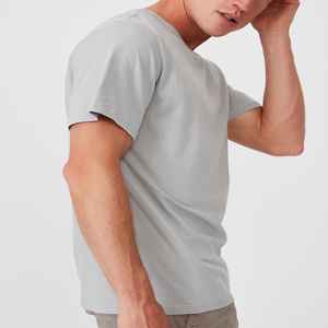 เสื้อยืดริงเกอร์ไหล่ตกขนาดใหญ่สำหรับผู้ชายผ้าฝ้าย100% ออกแบบได้ตามต้องการคุณภาพสูง - Product Image 3
