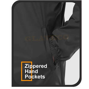 Vente chaude Imperméable décontracté pour homme, nouveau style, long, en nylon/polyester, respirant, fermeture éclair, col à capuche, grande taille, adulte - Product Image 4