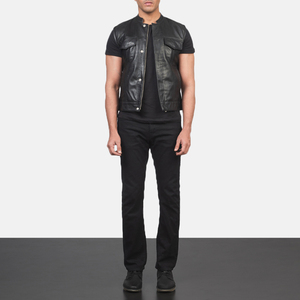 Meilleures ventes pour les hommes adultes Gilet en cuir véritable dans un nouveau style de gilet en cuir de mode de haute qualité - Product Image 6