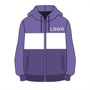2024 Sudadera con capucha personalizada de alta calidad 100% algodón con cremallera completa Sudadera sólida Logotipo bordado Impermeable OEM - Product Image 1