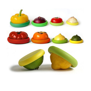 Lot de 4 mini-couvercles extensibles en <span class=keywords><strong>silicone</strong></span> réutilisables et durables pour la conservation des aliments et des fruits au réfrigérateur - Product Image 1